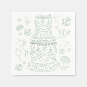 Serviette En Papier Rococo Soft Renaissance Coquette Party