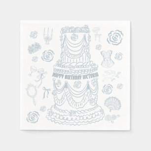 Serviette En Papier Rococo Soft Renaissance Coquette Party