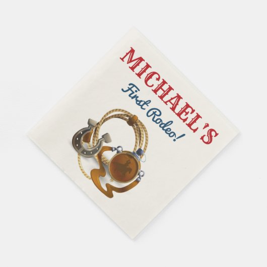 Serviette En Papier Rodeo Cowboy fête d'anniversaire Napkins (Coin)