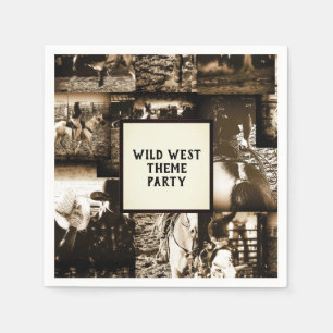 Serviette En Papier Rodeo Cowboy Rustic Country Western Thème Party