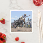 Serviette En Papier rodéo cowboy western print napkin (En situation)