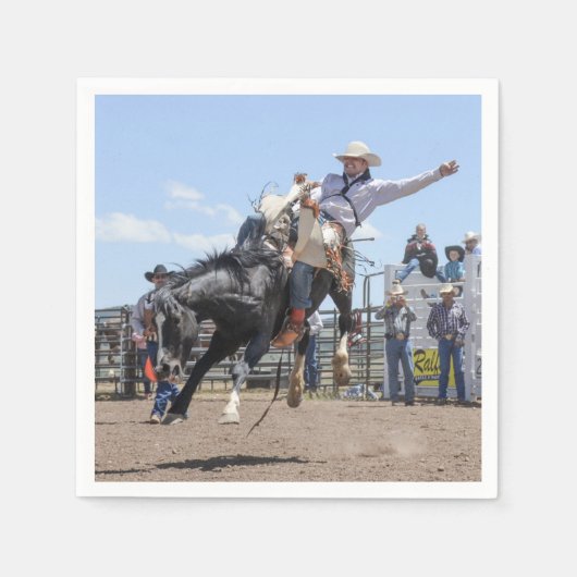 Serviette En Papier rodéo cowboy western print napkin (Devant)
