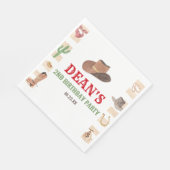 Serviette En Papier Rodeo Cowboy Western Wild West fête d'anniversaire (Coin)