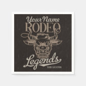 Serviette En Papier Rodéo personnalisé Old West Steer Roping Légendes (Devant)