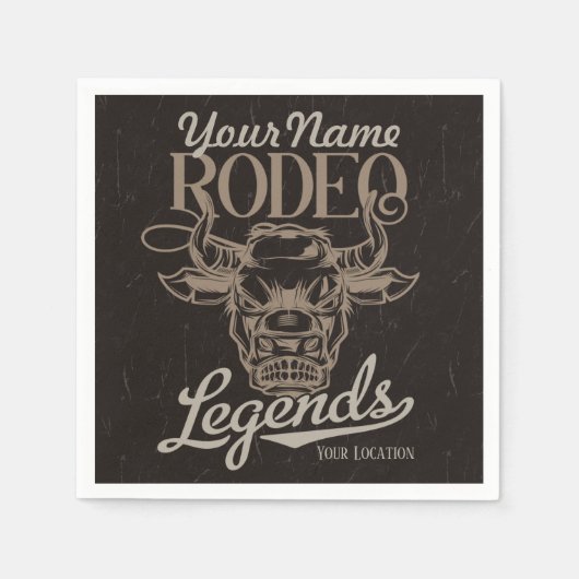 Serviette En Papier Rodéo personnalisé Old West Steer Roping Légendes (Devant)