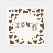 Serviette En Papier Rodeo Western Cowboy Baby shower (Devant)