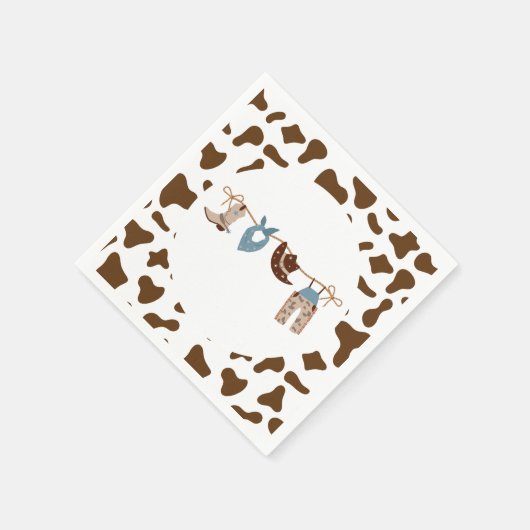 Serviette En Papier Rodeo Western Cowboy Baby shower (Coin)