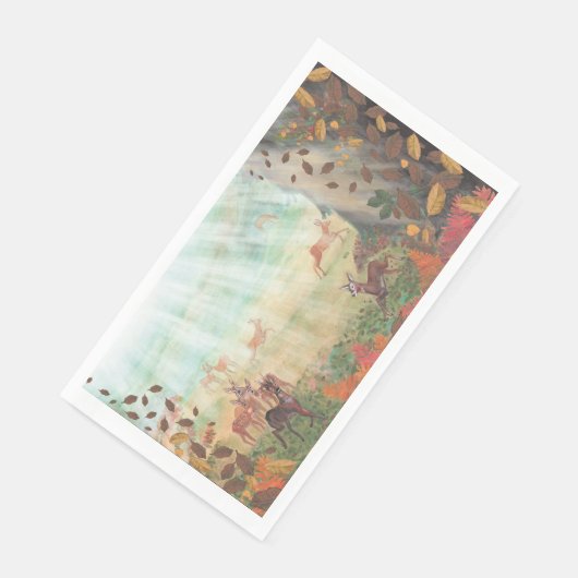 Serviette En Papier Roe Deer Capreolus capreolus dans la lumière du so (Coin)