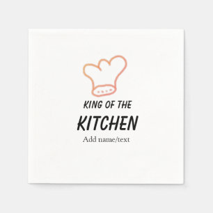 Serviette En Papier Roi du chef de cuisine cuisine ajouter nom couronn