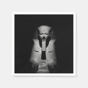 Serviette En Papier Roi pharaon noir et blanc