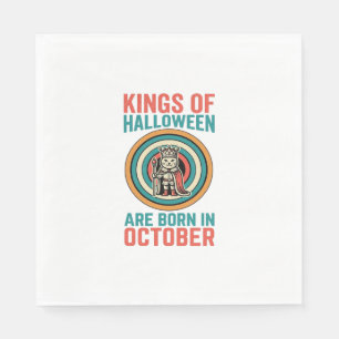 Serviette En Papier Rois d'Halloween octobre Anniversaire Vintage Shir