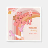 Serviette En Papier Roll Retro Super Roller Skate Anniversaire Partie (Devant)