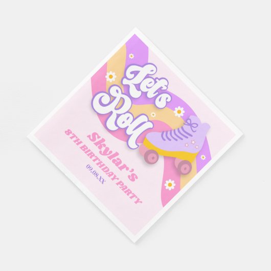 Serviette En Papier Roll Roller Patinage Patinage Anniversaire (Coin)