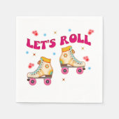 Serviette En Papier Roll Roller Skate Retro Amateurs de patinage (Devant)