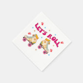 Serviette En Papier Roll Roller Skate Retro Amateurs de patinage (Coin)