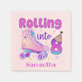 Serviette En Papier Rollage En 8 - Patinage à rouleaux mou Anniversair (Devant)