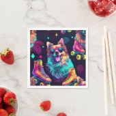 Serviette En Papier Roller Skate Disco Chien (En situation)