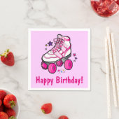 Serviette En Papier Roller Skate Joyeux Anniversaire (En situation)