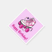 Serviette En Papier Roller Skate Joyeux Anniversaire (Coin)