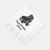 Serviette En Papier Roller Skate Joyeux Anniversaire Nom Personnalisab (Coin)
