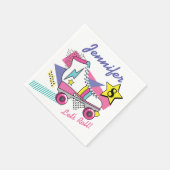 Serviette En Papier Roller Skate Party des années 80 Anniversaire (Coin)
