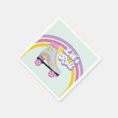 Serviette En Papier Roller skate Retro Rainbow Anniversaire (Coin)