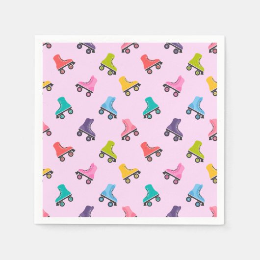 Serviette En Papier Roller Skates Design Patinage Napkins (Devant)