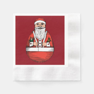 Serviette En Papier Rolly Polly Père Noël Toy Red Paper Napkin