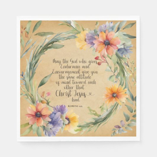 Serviette En Papier Romains 15:5 Bible Verse Papier serviettes (Devant)