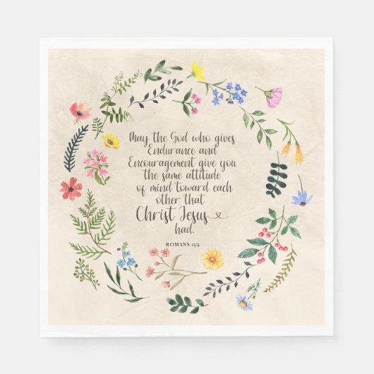 Serviette En Papier Romains 15:5 Bible Verse Papier serviettes (Devant)
