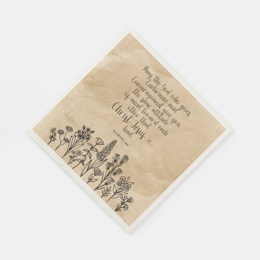 Serviette En Papier Romains 15:5 Bible Verse Papier serviettes (Coin)