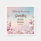 Serviette En Papier Romance en fleurs - Papier Fête des mariées Napkin (Devant)