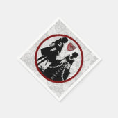 Serviette En Papier Romance Silhouette dentelle Arrière - plan serviet (Coin)