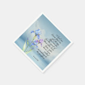 Serviette En Papier Romans 8:28 Aquarelle Iris (Coin)