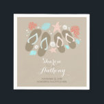 Serviette En Papier Romantic Beach tongs Mariage Papier Napkins<br><div class="desc">serviettes en papier de mariage nautique avec coquillages et tongs pour destination,  mariages de plage. serviettes de mariage décontractées et jolies en tableau noir.</div>