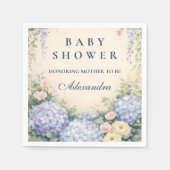 Serviette En Papier Romantic Blue Hydrangea Garden Baby Shower (Devant)