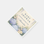 Serviette En Papier Romantic Blue Hydrangea Garden Baby Shower (Coin)