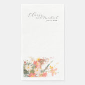 Serviette En Papier Romantic Blush Painted Floral Wedding (Devant)