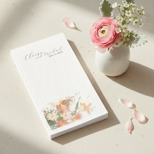 Serviette En Papier Romantic Blush Painted Floral Wedding