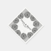 Serviette En Papier Romantic calligraphy flourish modern ELEGANT (Coin)