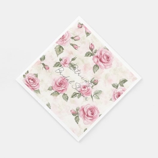 Serviette En Papier Romantic Chic Heart Swirls Bridal Shower (Coin)