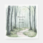 Serviette En Papier Romantic Enchanted Forest Wedding (Devant)
