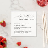 Serviette En Papier Romantic Heart Script Fun Faits Nouveaux mariés Ma (En situation)