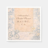 Serviette En Papier Romantic Paris Bridal Shower (Devant)