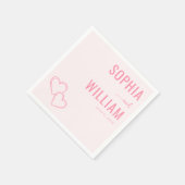 Serviette En Papier Romantic Pink Hearts (Coin)