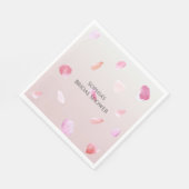 Serviette En Papier Romantic Pink Peach Rose Petals Bridal Shower (Coin)