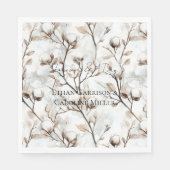 Serviette En Papier Romantic Pretty White Flowering Tree Wedding (Devant)