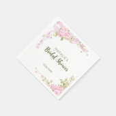Serviette En Papier Romantic Roses Chic Floral Bridal Shower (Coin)