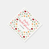 Serviette En Papier Romantic Roses Floral Bridal Shower (Coin)