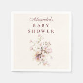 Serviette En Papier Romantic Spring Floral Baby Shower (Devant)